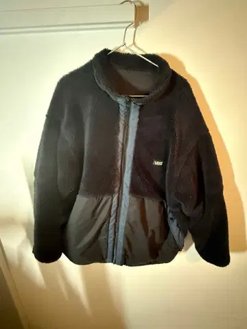 VANS 플리스 자켓 블랙 리버서블