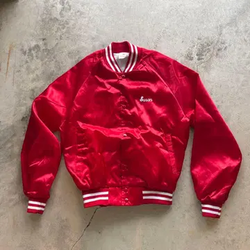 USA제 AUBURN 바시티 자켓 M 자켓 레드 스카잔