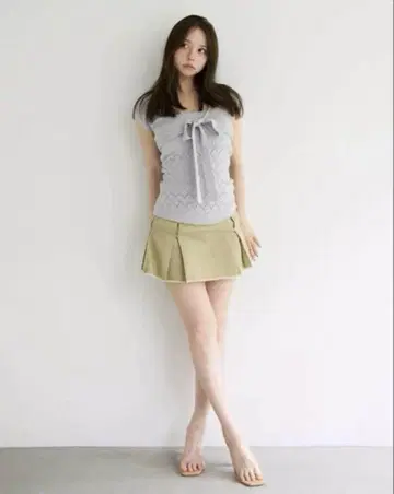 andmary Mary 로고 코튼 스커트