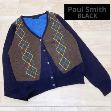 Paul Smith BLACK 아가일 무늬 니트 가디건 M