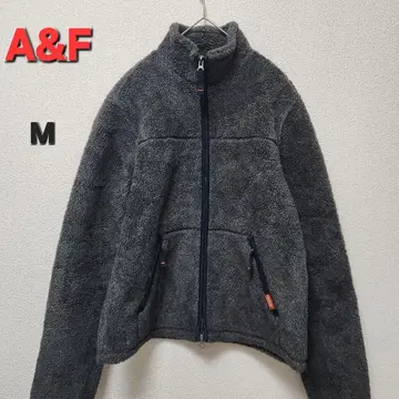 아바클로 플리스 보아 자켓 M 차콜 그레이 블루종 아메카지