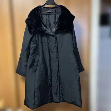 최종 가격 인하 새상품급 퍼 카라 부착 롱 다운 코트 3L 사이즈