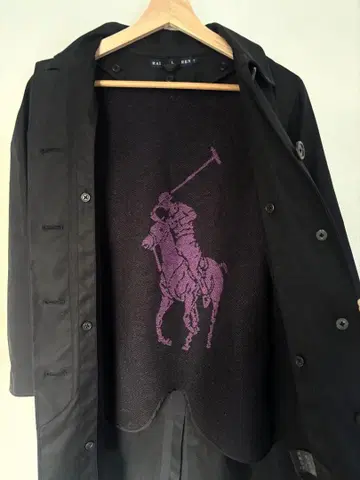 폴로 자수 블랙 테일러드 자켓