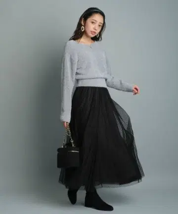 자스 그리티 시어 도트 샤샤 스커트 스나이델 알아바일