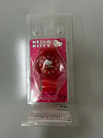 헬로키티 아날로그 손목시계 빨간색