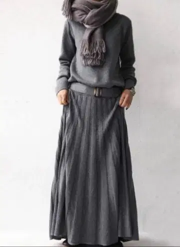 새상품급 patterntorso antiqua 니트 롱 원피스 리브