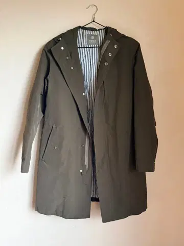 나노 유니버스 올리브 모즈 코트 후드 부착