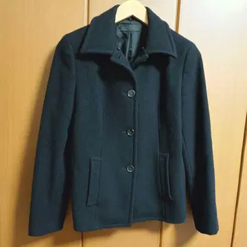 아이씨비 피 코트 미들 기장 블랙 11호 L 상당 겨울 방한 모+나일론