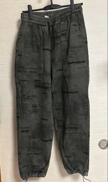 올 패턴 데님 팬츠 프리 사이즈