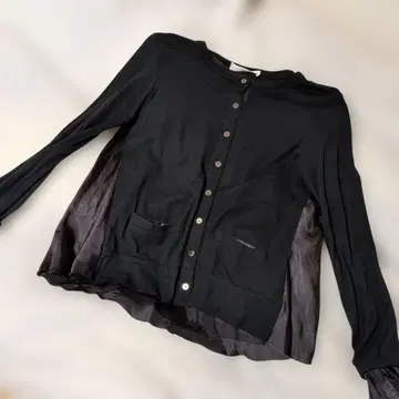 사카이 럭 블랙 버튼 가디건