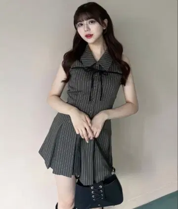 OLIVE des OLIVE 슬리브리스 셔츠 미니 원피스