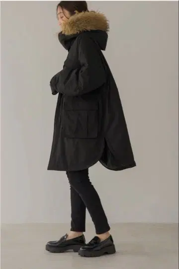 택 포함 새상품 [ regleam ] 블랙 모즈 코트