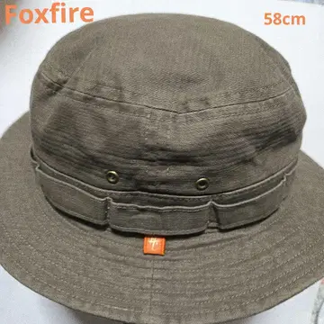 Foxfire 카키 버킷햇 코튼 소재 58cm