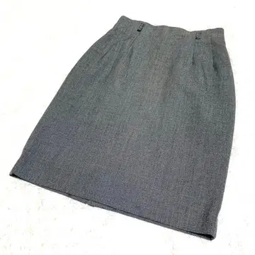 그레이 타이트 스커트 포켓 없음 오피스 뒷트임 안감 신축성