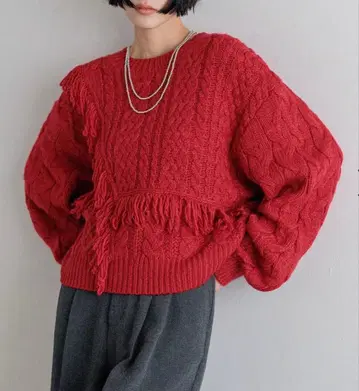 로리즈팜 케이블 프린지 SHORT 기장