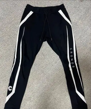 CRONOS 블랙 조거 팬츠