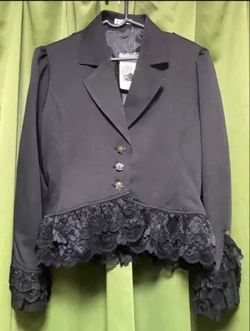 axes femme 레이스 프릴 편직 자켓