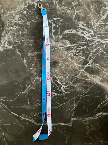 먀쿠먀쿠 스트랩 블루 화이트 기업 배포품