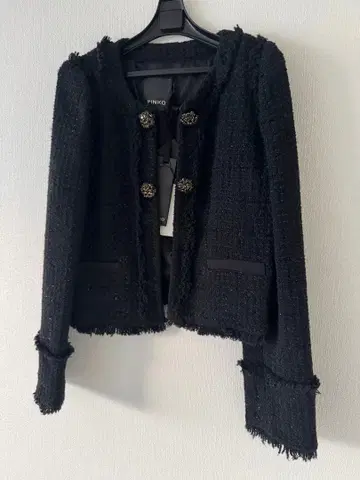 택 포함 새상품 트위드 자켓 블랙 PINKO