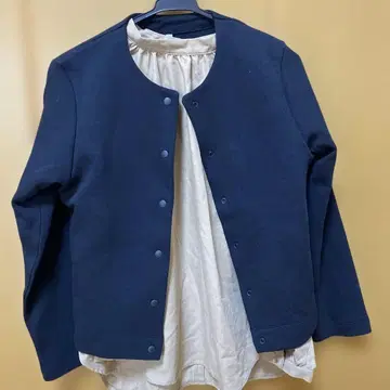 네이비 오가닉 코튼 가디건 S