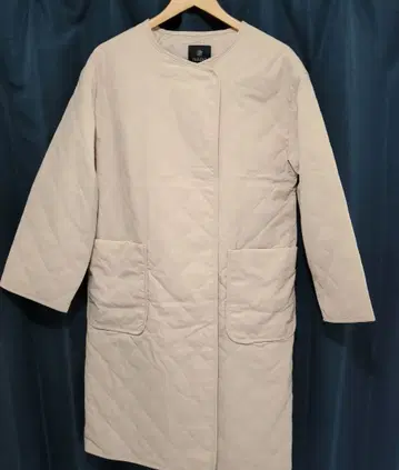 나노 유니버스 베이지 퀼팅 자켓 롱 기장