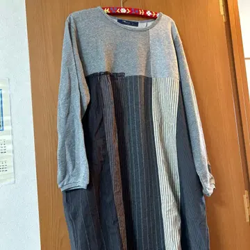 드럭 스토어즈 그레이 스트라이프 트레이닝복 원피스 L 사이즈