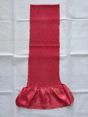 총 쥐어 짜는 오비 장식 천 살몬 핑크 계열