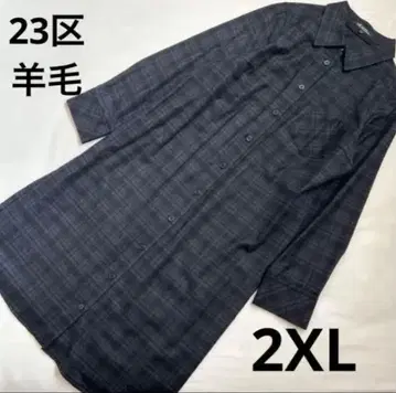 [ 2XL ] 23구 풀오버 셔츠 원피스 양모 캐시미어 긴팔 44