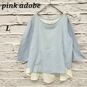 빈카도베 [L] 레이어드 스타일 7부 소매 블라우스 풀오버 코튼 린넨