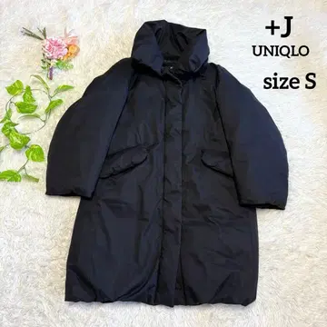 [ +J 유니클로 ] 새상품급 하이브리드 다운 코트 블랙 S 사이즈