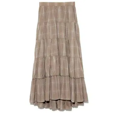 티어드 플리츠 타프타 스커트