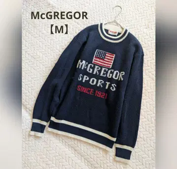 [컨디션 최상] McGREGOR 올드 성조기 울 100% 로고 니트 M
