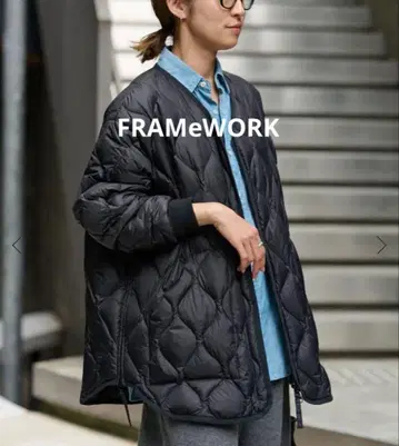 새상품 프레임워크 TAION 별주 후드 비브스 포함 블루종 다운 자켓