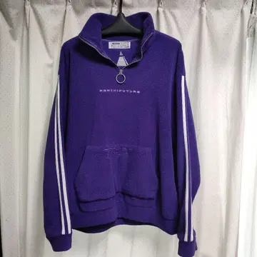 LEGEND MADE 보라색 하프 지퍼 플리스 자켓