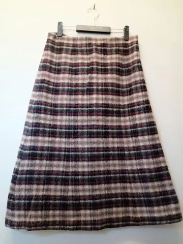 23구 빅 사이즈 울 스커트 사이즈 48 체크 무늬