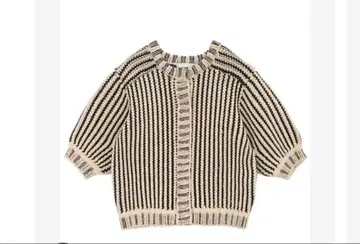 CLANE 클라네 스트라이프 케이블 하프 슬리브 가디건