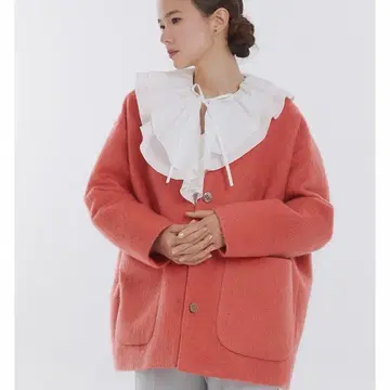 울 모헤어 샤기 자켓