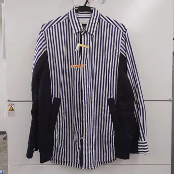 sacai 스트라이프 패널 코튼 포플린 셔츠 2025년 (봄/여름)