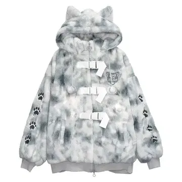 고양이 귀 검은 고양이 동맹 퍼 블루종 [ LISTEN FLAVOR ]