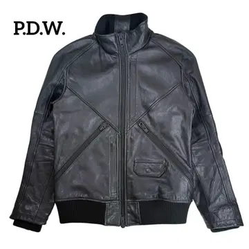 P.D.W. avirex 아비렉스 소가죽 가죽 자켓 블랙