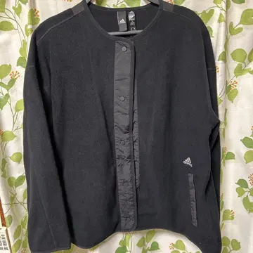 adidas 블랙 플리스 자켓 L
