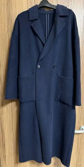 PLST 플라스테 울 셀 리버 체스터 롱 코트 L