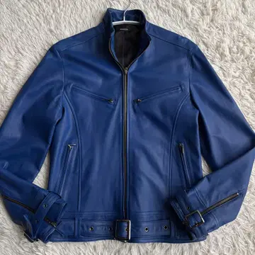 새상품급 SCHAFFEN 싱글 라이더 자켓 램 가죽 벨트