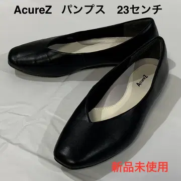 Acurez 아큐어즈 펌프스 블랙 플랫슈즈 낮은 힐 23cm