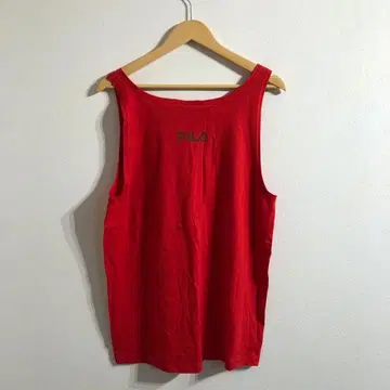 FILA M 사이즈 레드 슬리브리스 T셔츠