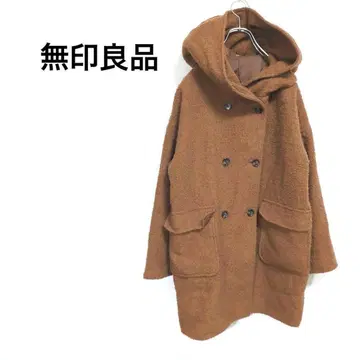 무인양품 [ M ] 푸드코트 아우터 버튼 보들보들 아크릴 울