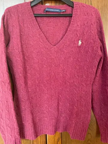 랄프 로렌 스포츠 여성용 니트 보르도 색상