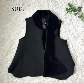 새상품급 sov. 양가죽 무스탕 퍼 베스트