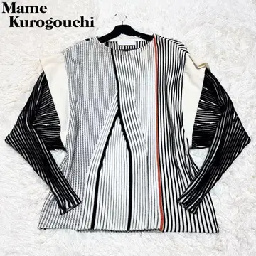 초레어! 인기 마메쿠로구치 3D 스트라이프 풀오버 니트 21AW