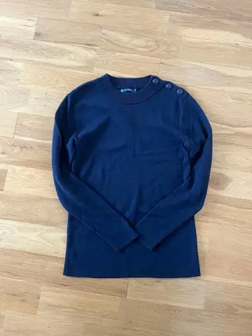 쁘띠바토 코튼 니트 네이비 S